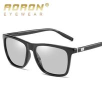 AORON Fashion Design Vyriški fotochrominiai poliarizuoti akiniai nuo saulės lauko apsaugantys nuo akinimo vairavimo akiniai vairuotojui Žvejybos akiniai bėgimui nuo saulės juoda