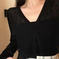 WTEMPO Moteriški bolero Saldainių spalvos Saldūs universalūs apsiaustai Elegantiški ilgomis rankovėmis Bolero Apsaugantys nuo saulės Kardiganai Trumpai kirpti skaros Prašmatnūs viršutiniai drabužiai S rožinė