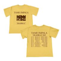 Tame Impala Deadbeat Tour 2025 Pakartotinis Auksinis Pilno Dydžio S-5XL Unisex Marškinėlis S