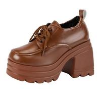 Lolita Shoes for Women Mary Jane 2026 Lace Up Loafers Girls Students JK Uniform High Heels Platform Shoes Female Shoes 35 ruda