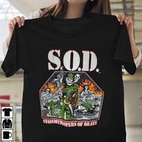 Mirties Šturmo Kareiviai Marškinėliai Trumpomis Rankovėmis Juodi S.O.D S-5XL CG2445 Unisex Marškinėliai XXXL