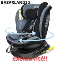 BAZARLAND30.Siège Auto 360 Pivotant ISOFIX 40-150 cm, de la naissance à 12 ans (0-36 kg), ECE R129