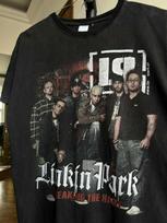 Vintažinis 2001 m. Linkin Park Hybrid Theory Reklaminis Juodas Marškinėlis Unisex Marškinėlis XXL