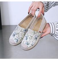 Espadrilės Kvėpuojantys Plokščiapadžiai Bateliai Moterims Drobės Įslystami Mokasinai Patogūs Elegantiški Laisvalaikio Darbo Plokščiapadžiai Moteriški Lengvi Važiavimo Pėsčiųjų Batai 41