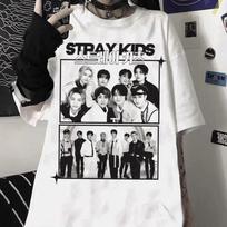 Stray Kids Grafinis marškinėlis, Kpop grupės gerbėjų sukurtas S-5XL Unisex T-shirt XXXXL