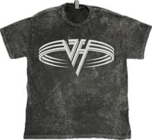 Van Halen Logotipas Eddie Roko Grupė ant 100% Medvilnės Senovinio Išplovimo Unisex Marškinėlių M
