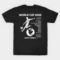 Men Black Print T-shirt Youth 2026 World Soccer Fan Cup Canada Usa Mexico No-Cut Transfer Paper Print Cotton Tshirt XL juoda