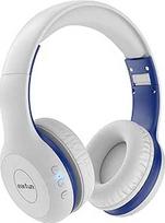 "EarFun" vaikų "Bluetooth" ausinės, 85/94 dB garsumo reguliavimas, "HiFi" garsas, HD mikrofonas, 40 valandų baterija, sulankstomos, reguliuojamos, belaidės "Bluetooth" ausinės mokyklai, kelionei ir kompiuteriui, baltos spalvos