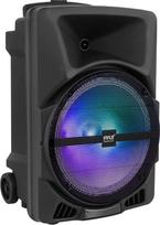 "Pyle" "Bluetooth" garsiakalbis didelis, "Party Box", 800 W muzikos dėžė su mirksinčiomis DJ šviesomis, "Boombox" su garsiu garsu ir giliais bosais, "Bluetooth" muzikos dėžė su teleskopine rankena ir ratukais, FM, TF/AUX/EQ