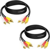 2 pakuotės 1,5 m ilgio 3 RCA Phono Male to 3 RCA Phono Plug RCA Audio Video AV TV kabelis Male to Male Aukštos kokybės jungtis geresnei garso ir vaizdo patirčiai