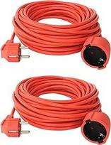 2 x prailginimo kabelis 50 m prailginimo Schuko IP44 maitinimo kabelis Sodo kabelis V13