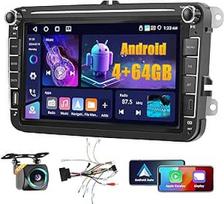4+64G Carplay Android automobilinis radijas VW Passat Golf Seat Altea Skoda Octavia su belaidžiu Android automobiliu, 8 colių IPS jutiklinio ekrano radijas su Bluetooth 5.0/GPS/atsukimo kamera/FM/WiFi/SWC