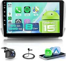 8 branduolių 6+128G Carplay ekranas Peugeot 208/2008 2012-2018 Automobilinis radijas Android 10 colių jutiklinis ekranas su Android Car/Sat Nav/WiFi/GPS/RDS/FM/Bluetooth/USB/DSP + atbulinės eigos kamera Peugeot 208