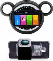 Android automobilinis radijas CarPlay Android automobilinis radijas su ekranu, Bluetooth, GPS navigacija, WiFi, AM/FM/RDS, naktinio matymo atbulinės eigos kamera, skirtas MINI R56 Cooper, Cooper D, Cooper SD, Cooper S John Cooper Works, One