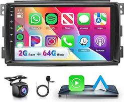 Automobilinis radijas 2G + 64G Android 15 Mercedes Benz Smart Fortwo 2005-2010, 9 colių HD 2.5D jutiklinio ekrano automobilinis radijas su belaidžiu Carplay Android automobilinis GPS Wi-Fi USB Bluetooth FM RDS radijo stotelė atbuline eiga