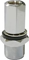 CB antenos laikiklis su SO-239 adapteriu tinka 1/2" arba 5/8" skylutei per sunkų chromuotą žalvarį CB radijo antenai