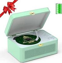 CD grotuvas Nešiojamasis "Bluetooth": Kegaudio radijo imtuvas su CD grotuvu Nešiojamasis su garsiakalbiu Nuotolinio valdymo pultas Palaiko USB/AUX atkūrimą Ausinių lizdas Žalias