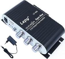 DollaTek LP-808 12V MiNi nešiojamas laidinis HiFi stiprintuvas su 3A maitinimo šaltiniu automobiliui, telefonui namuose - juodas