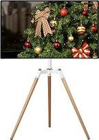 ETHU universalus trikojis TV stovas, 32-65 colių išlenkto LED televizoriaus laikiklis, reguliuojamo aukščio TV stovas, pasukamas 140° kampu, iki 600 x 400 mm, 40 kg svorio laikiklis