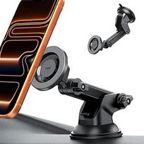 ESR automobilinis mobiliojo telefono laikiklis "Magsafe Car Mount", magnetinis siurbtukas prietaisų skydeliui ir priekiniam stiklui, skirtas "iPhone 16/16e/15/14/13/12/Samsung/Android", visiems išmaniesiems telefonams (su 2 metaliniais žiedais)