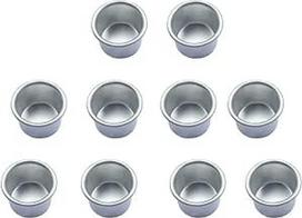 MUXSAM Žvakių laikiklis taperinėms žvakėms Pakuotė iš 10 metalinių mažų arbatos žvakių sidabrinių žvakių įdėklų Stalo žvakės medžio žvakėms 27 x 19 mm Vidinis skersmuo 22,2 mm Sidabrinis