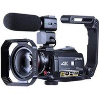 ORDRO 4K vaizdo kamera – „Ultra HD“ – naktinio matymo – įrašymo įrenginys su mikrofonu – plataus kampo objektyvas