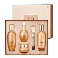„Coreana Rodin Sho 24K Glutationo Gold“ 5 dalių odos priežiūros rinkinys, skaistinamasis ir raukšles mažinantis, „K-Beauty“