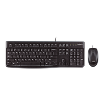 LOGITECH MK120 Corded Combo - BLACK - USB - RUS
