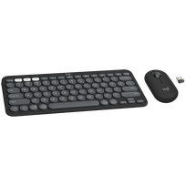 Logitech Pebble 2 Combo Tastatur Maus enthalten RF Wireless + Bluetooth QWERTY Dänisch - Finnisch - Norwegisch - Schwedisch Graphit (920-012257)