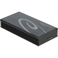 Externes Gehäuse für M.2 NVMe PCIe SSD mit SuperSpeed USB 20Gbps (USB 3.2 Gen 2x2) USB Type-C Buchse, Laufwerksgehäuse schwarz