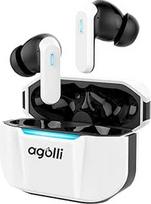 "Bluetooth 6.0" ausinės į ausis, aktyvus triukšmo slopinimas su dviem mikrofonais, dinaminis 10 mm garsiakalbis, apsauga nuo dulkių ir vandens pagal IP54, itin mažas 45 ms vėlavimas (baltos spalvos)