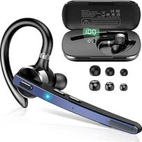 "Bluetooth" ausinės V5.3, belaidis laisvų rankų telefonas su CVC 8.0/ENC dvigubu mikrofonu, APTX, nutildomas dviejų įrenginių prijungimo ausinės mobiliajam telefonui, 90 valandų trukmės "Bluetooth" ausinės su įkrovimo dėžute verslui