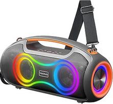 "Bluetooth" garsiakalbis su apšvietimu, nešiojamas lauko muzikinis langelis, 180 W aukščiausio lygio vakarėlių "Boombox", 2+2 kanalai, "Boost Bass", IP65 vandeniui atsparus, 24 val., USB-C, EQ, BT 5.3, skirtas stovyklavimui, paplūdimiui ir sodui