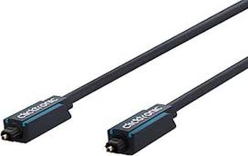 "Clicktronic Casual Opto-cable" kabelių rinkinys (skaitmeninis optinis "Toslink" su 3,5 mm adapteriu) 1 m