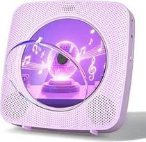 "Gueray" nešiojamasis CD grotuvas: Violetinė spalva: radijo kompaktinių diskų grotuvai Vaikų CD grotuvas su 1800 mAh baterija Garsiakalbis Nuimamas dulkių dangtelis Nuotolinio valdymo pultas FM radijas USB AUX funkcija Violetinė spalva
