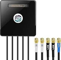 "Maswell" GPS/5G/WiFi lauko antena "5-in-1", 2X2 MIMO 5G ir 2X2 MIMO WiFi ir GNSS Omni Wideband 600-8000MHz 4G+ LTE-A 5G UWB, WiFi 6E, WiFi 7, GPS GLONASS Beidou Gaileo, SMA Plug/RP SMA (2C2W1GN)