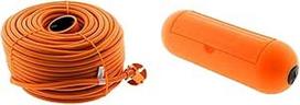 "Zenitech" ilginimo kabelis, 16 A, HO5VV-F, 2 x 1,5 mm², oranžinis, 50 m. ir apsauga Orange Pour Prolongateur Jardin IP54
