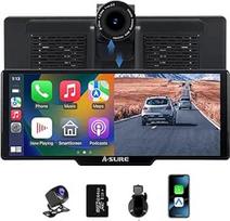 9,26 colio "CarPlay" ir "Android" automobilio ekranas su 4K prietaisų kameromis ir 1080P galinio vaizdo kamera, padalytas ekranas, "MirrorLink/AirPlay", "Car Radio Carplay" ekranas, "Plug & Play" navigacijos įrenginys su 64GB TF kortele