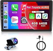 Hodozzy 8 branduolių 4G + 64G automobilinis radijas Toyota Auris 2006-2011 Android 10,1 colių IPS jutiklinis ekranas GPS navigacija iOS Carplay Android Car Mirror Link radijas Bluetooth DSP, WiFi, FM RDS, kamera