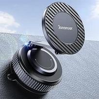Magnetinis telefono laikiklis automobiliui su siurbtuku - 360° reguliuojamas sulankstomas telefono laikiklis prietaisų skydeliui ir priekiniam stiklui iš aliuminio lydinio, skirtas "iPhone 12-17