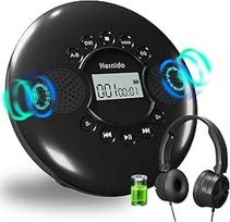 Nešiojamasis CD grotuvas su garsiakalbiais, "Walkman" CD grotuvas su ausinėmis, įkraunama baterija, CD grotuvas automobiliui, namų garso / muzikos grotuvas ir AUX išvestis, apsauga nuo nuslydimo