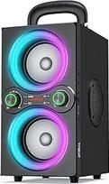 "Bluetooth" garsiakalbis, 80 W belaidė "Bluetooth" dėžutė, muzikinė dėžutė, didelė, žemų dažnių stiprinimo, su šviesa, 100 dB didžiulis garsas TWS Stereo vakarėlių garso dėžutė, su mikrofono įvestimi / USB / TF / AUX