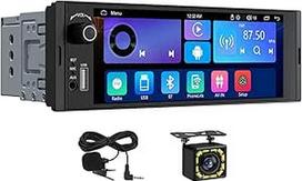 "Eonon" 6,36 colių "Linux" vieno DIN automobilio radijas Belaidis "Carplay" "Android" automobilio jutiklinis ekranas Fizinis garsumo valdymas "Bluetooth" ekrano atspindėjimas Atbulinės eigos kamera USB 4×48W X3U