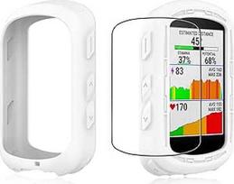 "Garmin Edge 540" dviračių kompiuterio dėklas, yystao silikoninis apsauginis dėklas, suderinamas su "Garmin Edge 840", turi minkštą TPU ekrano apsaugą, atsparus smūgiams, atsparus dulkėms, atsparus vandeniui, baltas