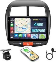 "Hikity Android 15 4+128G" automobilinis radijas "Mitsubishi ASX/Peugeot 4008 2013" su 10,1 colio "Incell" jutikliniu ekranu, automobilinis radijas 2DIN su belaidžiu "Carplay Android Car", FM/RDS radijas BT GPS WiFi atbulinės eigos kamera