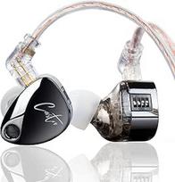 "KZ Castor" ausinės į ausis Dvigubas dinaminis vairuotojas Laidinės ausinės "HiFi Enhanced Bass" ausinės į ausis Triukšmą izoliuojančios IEM nuimamas 2 kontaktų kabelis (juodas (sustiprintas bosas))
