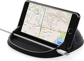 "Lanhiem" mobiliojo telefono laikiklis automobilyje, silikoninis neslystantis kilimėlis išmaniojo telefono laikikliui, skirtas "iPhone"/"Samsung Galaxy"/"Huawei"/"OnePlus"/"Xiao Mi" ir 3-7 colių kitiems telefonams ar GPS įrenginiams, juodas