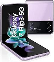 "Samsung Galaxy Z Flip3 5G" (17,03 cm) sulankstomas mobilusis telefonas be sutarties, didelis 1,9 colio priekinis ekranas, 128GB vidinės atminties, 8GB RAM, levandų spalvos, su 36 mėn. garantija [tik "Amazon"]
