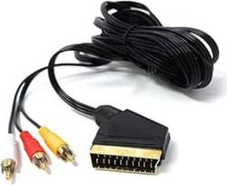 "Scart" į 3 RCA vyriškos lyties kabelį 5 m garso ir vaizdo AV adapterio jungtis, skirta televizoriui DVD VCR žaidimų konsolei "Scart" į AV konverterio kabelį