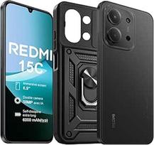 "XIAOMI Redmi 15C" išmanusis telefonas - 4GB / 128GB, 6,9 colių ekranas, 120 Hz, 50 MP dviguba kamera, 6000 mAh juoda, be įkrovimo adapterio (su mobiliojo telefono dėklu)